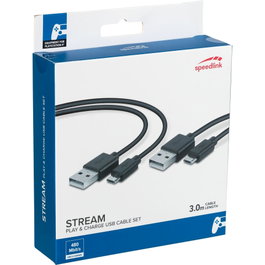 Speedlink Set de 2 Cables USB para Play & Charge PS4 de 3m Negro