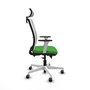 PIQUERAS Y CRESPO Silla de oficina Haches Verde con malla Blanca
