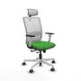 PIQUERAS Y CRESPO Silla de oficina Haches Verde con malla Blanca