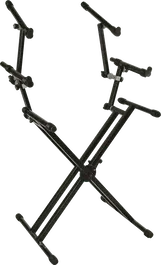 QUIKLOK Soporte Teclado QL723 Formato "X" 3 Niveles Doble Perfil Negro