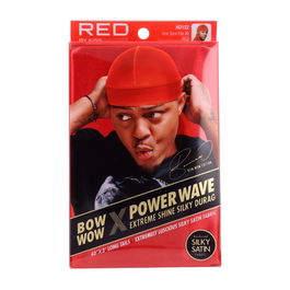 Red Kiss HD122 Power Wave Extreme Silky Durag Rojo