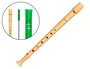 Hohner Flauta Dulce Serie Melody Color Marfil con Funda Verde
