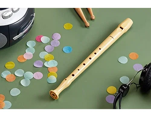 Hohner Flauta Dulce Serie Melody Color Marfil con Funda Verde