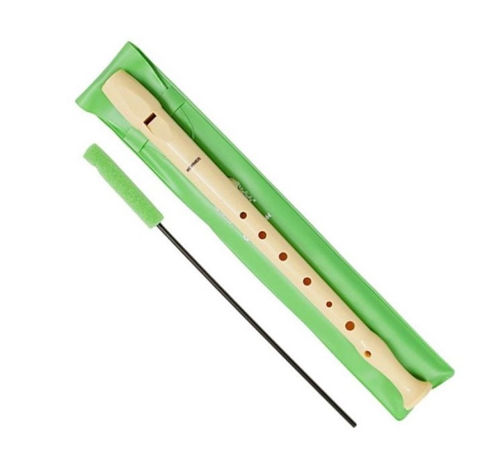 Hohner Flauta Dulce Serie Melody Color Marfil con Funda Verde