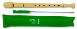 Hohner Flauta de Plástico Color Marfil con Funda Verde