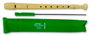 Hohner Flauta Dulce Serie Melody Color Marfil con Funda Verde