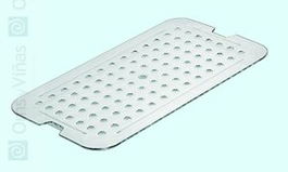 RIEBER Cubeta GN de Policarbonato Transparente con Doble Fondo 1/2 GN para Almacenaje y Transporte de Alimentos