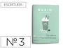 Rubio Cuaderno Caligrafía Nº 3 Desarrollo Destrezas Motrices Lenguaje Escrito Certificado FSC 12x213x155 mm