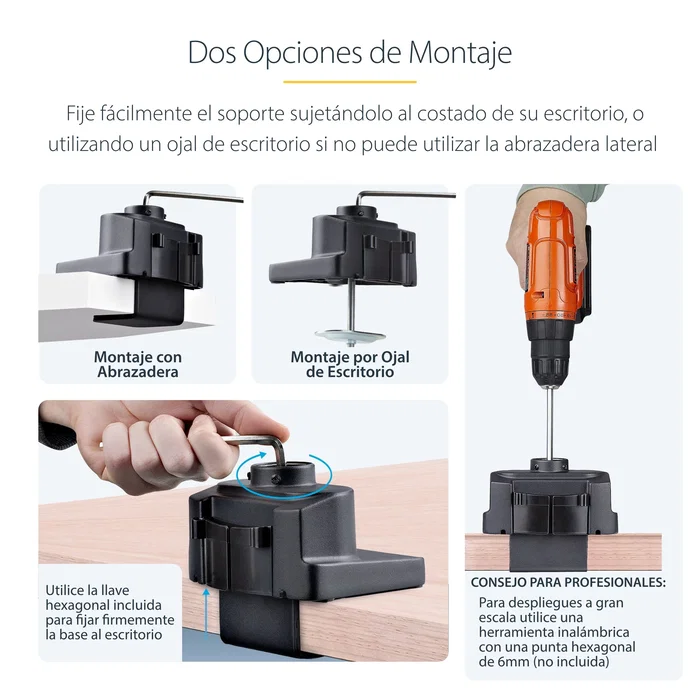 StarTech.com Soporte de Escritorio para 3 Monitores de 27 Pulgadas VESA 75x75/100x100 StarTech.com Soporte de Escritorio para 3 Monitores de 27 Pulgadas VESA 75x75/100x100