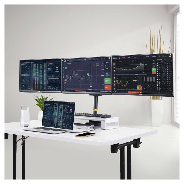 StarTech.com Soporte de Escritorio para 3 Monitores de 27 Pulgadas VESA 75x75/100x100 StarTech.com Soporte de Escritorio para 3 Monitores de 27 Pulgadas VESA 75x75/100x100