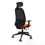 PIQUERAS Y CRESPO Silla de oficina Cilanco Naranja y Negro