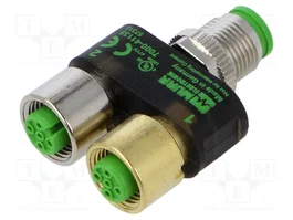MURRELEKTRONIK Adaptador M12 con 5 pines y 2 conectores hembra de 4 pines