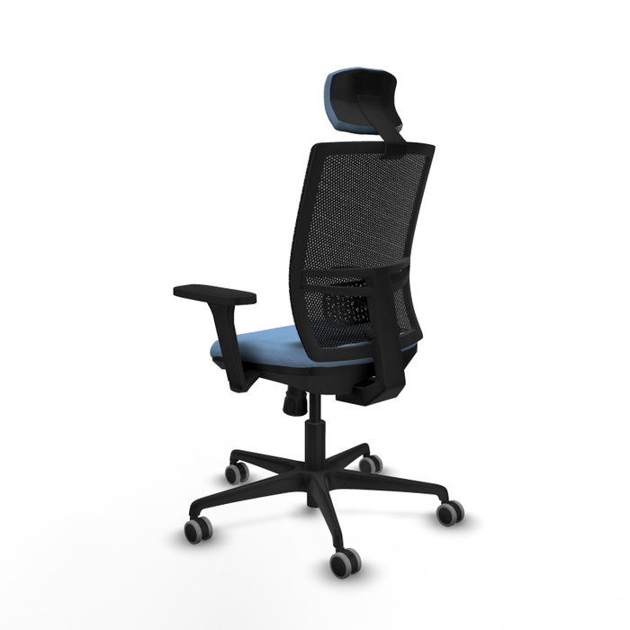 PIQUERAS Y CRESPO Silla de oficina Yunquera con mecanismo Sincro, Azul cielo y Negro PIQUERAS Y CRESPO Silla de oficina Yunquera con mecanismo Sincro, Azul cielo y Negro