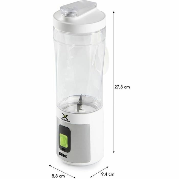 Domo Licuadora portátil inalámbrica XPOWER DO752BL Blanca 600 ml