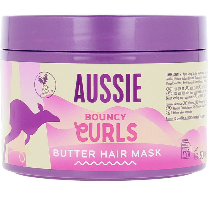 Aussie Bouncy Curls Butter Hair Mask Mascarilla Capilar Hidratación Profunda para Rizos 2B-3B 500 ml Aussie Bouncy Curls Butter Hair Mask Mascarilla Capilar Hidratación Profunda para Rizos 2B-3B 500 ml