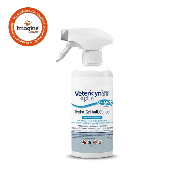 Vetericyn Plus VF Hydro-Gel Antiséptico para Heridas, Pulverizable, No Tóxico, 500 ml Vetericyn Plus VF Hydro-Gel Antiséptico para Heridas, Pulverizable, No Tóxico, 500 ml