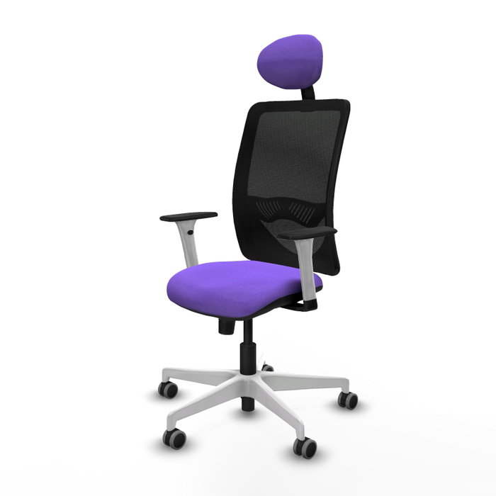 PIQUERAS Y CRESPO Silla de oficina Zulema con mecanismo Sincro, color Lila y Negro PIQUERAS Y CRESPO Silla de oficina Zulema con mecanismo Sincro, color Lila y Negro