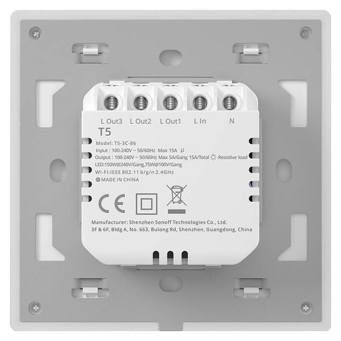 Sonoff TX T5 2C de 2 canales Sonoff TX T5 2C de 2 canales