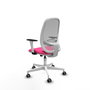 PIQUERAS Y CRESPO Silla de oficina Cilanco con mecanismo Sincro, Rosa y Gris