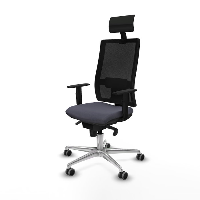 PIQUERAS Y CRESPO Silla de oficina Horna con mecanismo Sincro, Gris oscuro y Negro PIQUERAS Y CRESPO Silla de oficina Horna con mecanismo Sincro, Gris oscuro y Negro