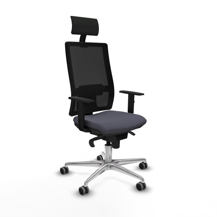 PIQUERAS Y CRESPO Silla de oficina Horna con mecanismo Sincro, Gris oscuro y Negro PIQUERAS Y CRESPO Silla de oficina Horna con mecanismo Sincro, Gris oscuro y Negro