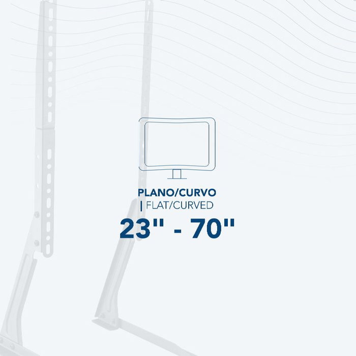 Daewoo Soporte de Mesa para TV de 23-70 Pulgadas, Capacidad 50 kg, 2 Niveles, Antiarañazos