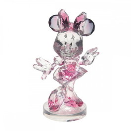 Enesco Figura Acrílica Disney Minnie Mouse, Licencia Oficial Disney, Pieza Decorativa Coleccionable