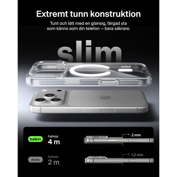 Belkin SheerForce Mag.Prot.Case iPhone 17 Pro, Transparente Belkin SheerForce Mag.Prot.Case iPhone 17 Pro, Transparente