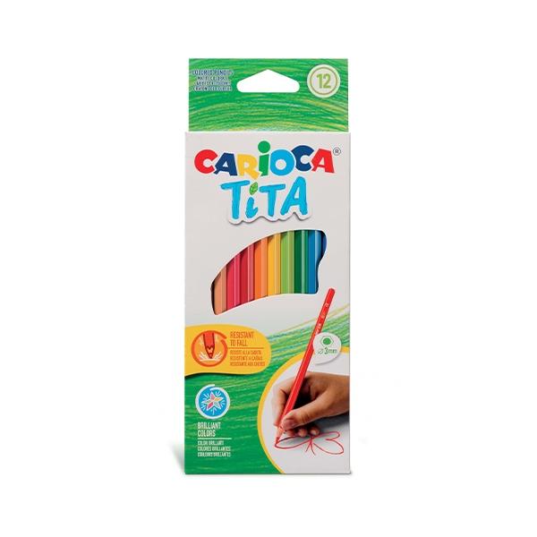 Carioca Tita Lápices de Colores Hexagonales Surtidos, 12 unidades