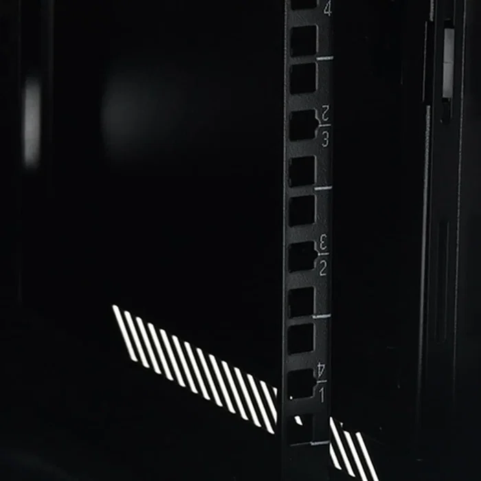 Phasak PHO 2109D Armario Rack Mural 9U, 19', Negro, Flat Pack, Puerta Frontal de Cristal Templado, para Equipos de Red y Servidores