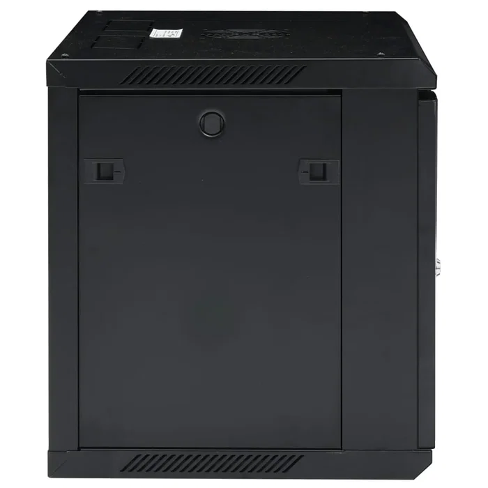 Phasak PHO 2109D Armario Rack Mural 9U, 19', Negro, Flat Pack, Puerta Frontal de Cristal Templado, para Equipos de Red y Servidores