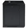 Phasak PHO 2109D Armario Rack Mural 9U, 19', Negro, Flat Pack, Puerta Frontal de Cristal Templado, para Equipos de Red y Servidores