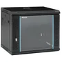 Phasak PHO 2109D Armario Rack Mural 9U, 19', Negro, Flat Pack, Puerta Frontal de Cristal Templado, para Equipos de Red y Servidores