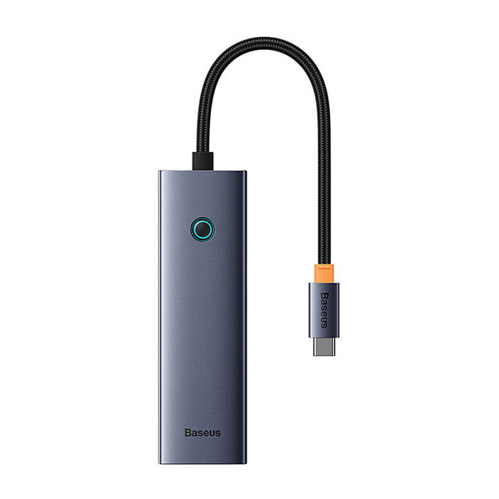 Baseus UltraJoy Series HUB USB-C - Concentrador 4 Puertos USB 3.2 Gen 1, Tipo-C y Tipo-A, 5 Gbps, Plug and Play, Gris Baseus UltraJoy Series HUB USB-C - Concentrador 4 Puertos USB 3.2 Gen 1, Tipo-C y Tipo-A, 5 Gbps, Plug and Play, Gris