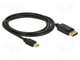 DeLOCK Cable Mini DisplayPort a DisplayPort 1.2, 2 m, Negro