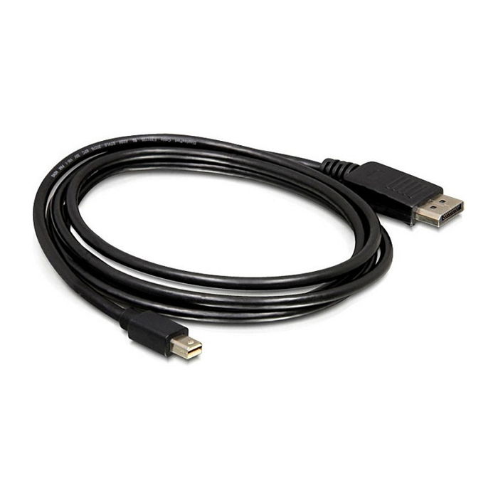 DeLOCK Cable Mini DisplayPort a DisplayPort, DP 1.2, 2 m, 4K 3840x2160 a 21.6 Gbit/s, Macho a Macho, Negro