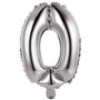 Party Time Globo Cifra 0 Plata Altura 35 cm