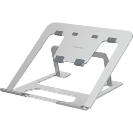 Fellowes 100138867 - Soporte Alumia para Portátil Plata, Compatible hasta 38.1 cm (15"), Capacidad 5 kg, Altura Ajustable