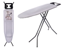 Kipit Tabla de Planchar Gris, Tabla Plancha con Area de Planchado 131 x 33 cm, Dimensiones: 35 x 5 x 1.5 cm, Metal, Tela y Plastico (Set de 4)