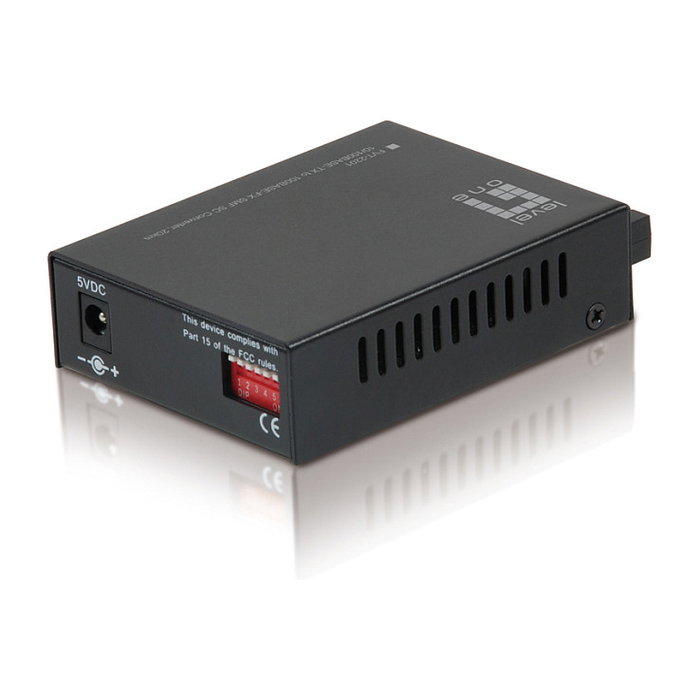 LevelOne Convertidor Medios FVT-2201 Ethernet a Fibra 100Base-FX 10/100TX a 100FX SC Monomodo 20 km para Red