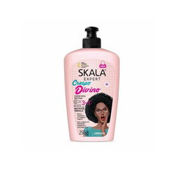 Skala Crema Peinar Crespo Divino 3 en 1 con Aceite de Argán, Ricino, Queratina y Colágeno Vegetal para Cabello Rizado 250gr