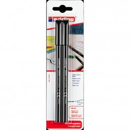 Rotulador Fibra Edding 1200  Negro Blister De 2 (Set de 10)