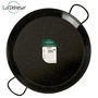 La Dehesa Paellera de Acero Esmaltado 55 cm (16 Raciones) para Paella, Gas, Horno y Leña - Color Negro (Set de 4)