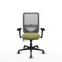 PIQUERAS Y CRESPO Silla de oficina Zulema Verde oliva/Gris con Brazos 3D