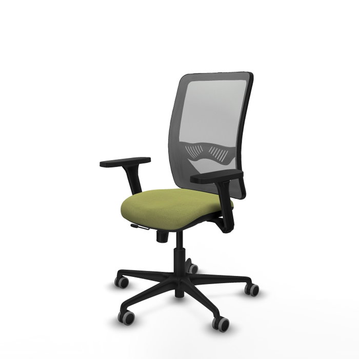 PIQUERAS Y CRESPO Silla de oficina Zulema Verde oliva/Gris con Brazos 3D PIQUERAS Y CRESPO Silla de oficina Zulema Verde oliva/Gris con Brazos 3D