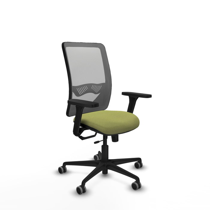 PIQUERAS Y CRESPO Silla de oficina Zulema Verde oliva/Gris con Brazos 3D PIQUERAS Y CRESPO Silla de oficina Zulema Verde oliva/Gris con Brazos 3D