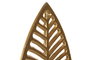 DKD Home Decor Figura de Hoja en Aluminio y Mármol Dorado y Blanco