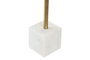 DKD Home Decor Figura de Hoja en Aluminio y Mármol Dorado y Blanco