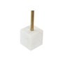 DKD Home Decor Figura de Hoja en Aluminio y Mármol Dorado y Blanco