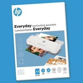 HP 9152 Bolsas Laminadoras térmicas brillantes, transparentes, formato DIN A3 (303x426 mm), pack de 25 unidades